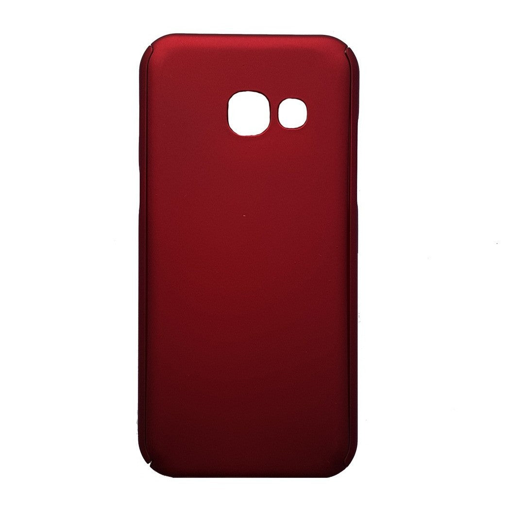 Husa Samsung Galaxy A3 2017 Full Cover 360 Rosu + Folie de protectie-3