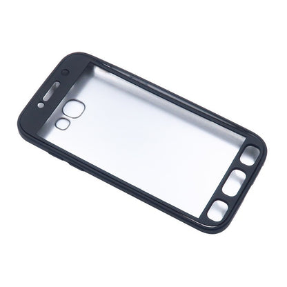 Husa Samsung Galaxy A3 2017 Full Silicone 360 Negru + Folie de protectie-3