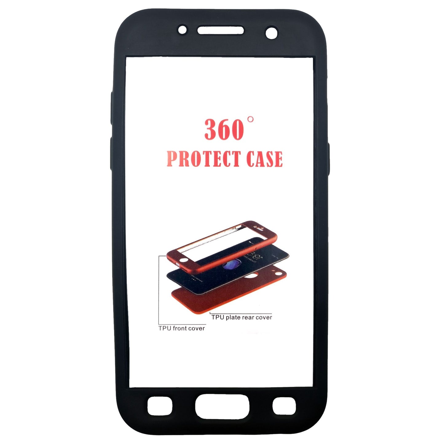Husa Samsung Galaxy A3 2017 Full Silicone Negru-3