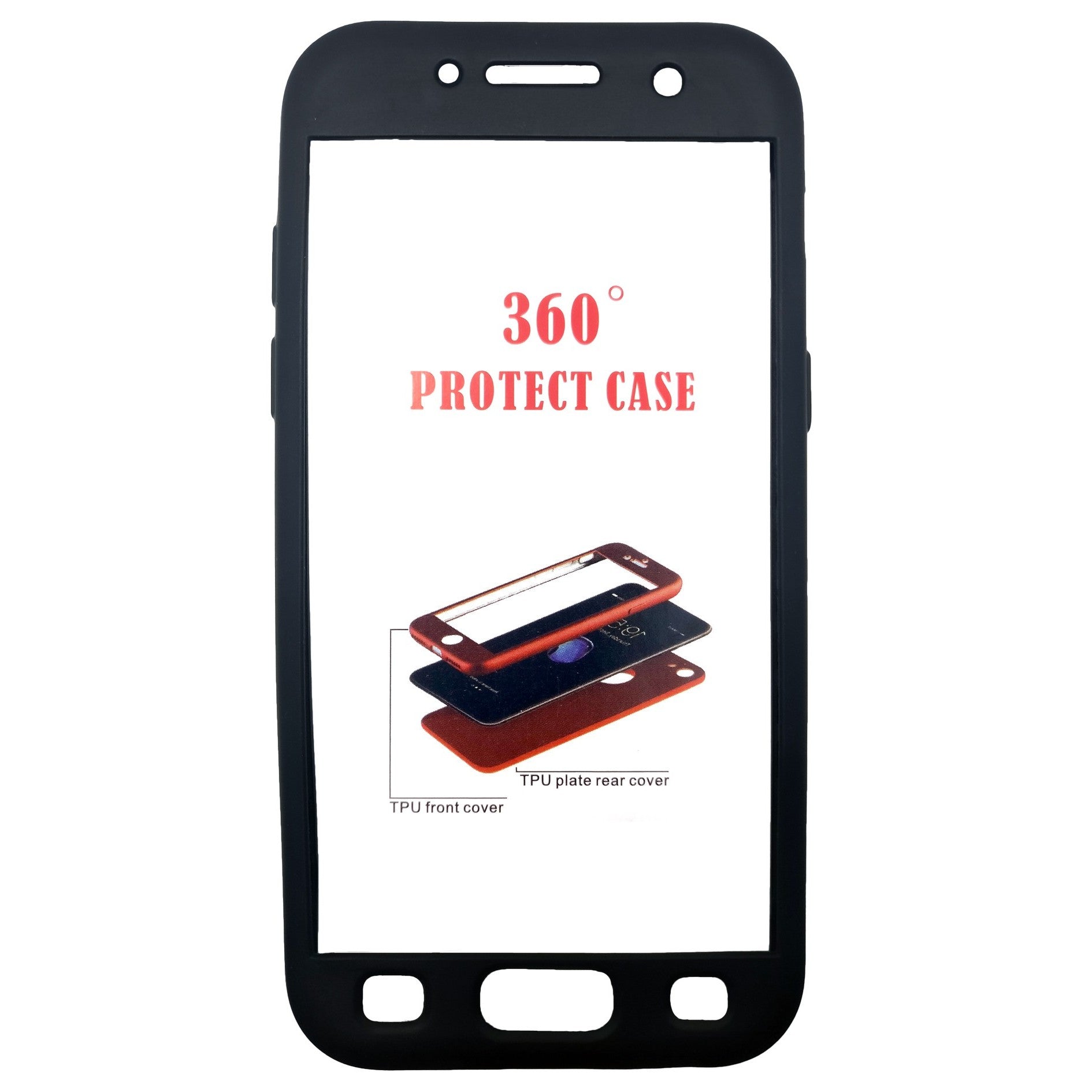 Husa Samsung Galaxy A3 2017 Full Silicone Negru-3