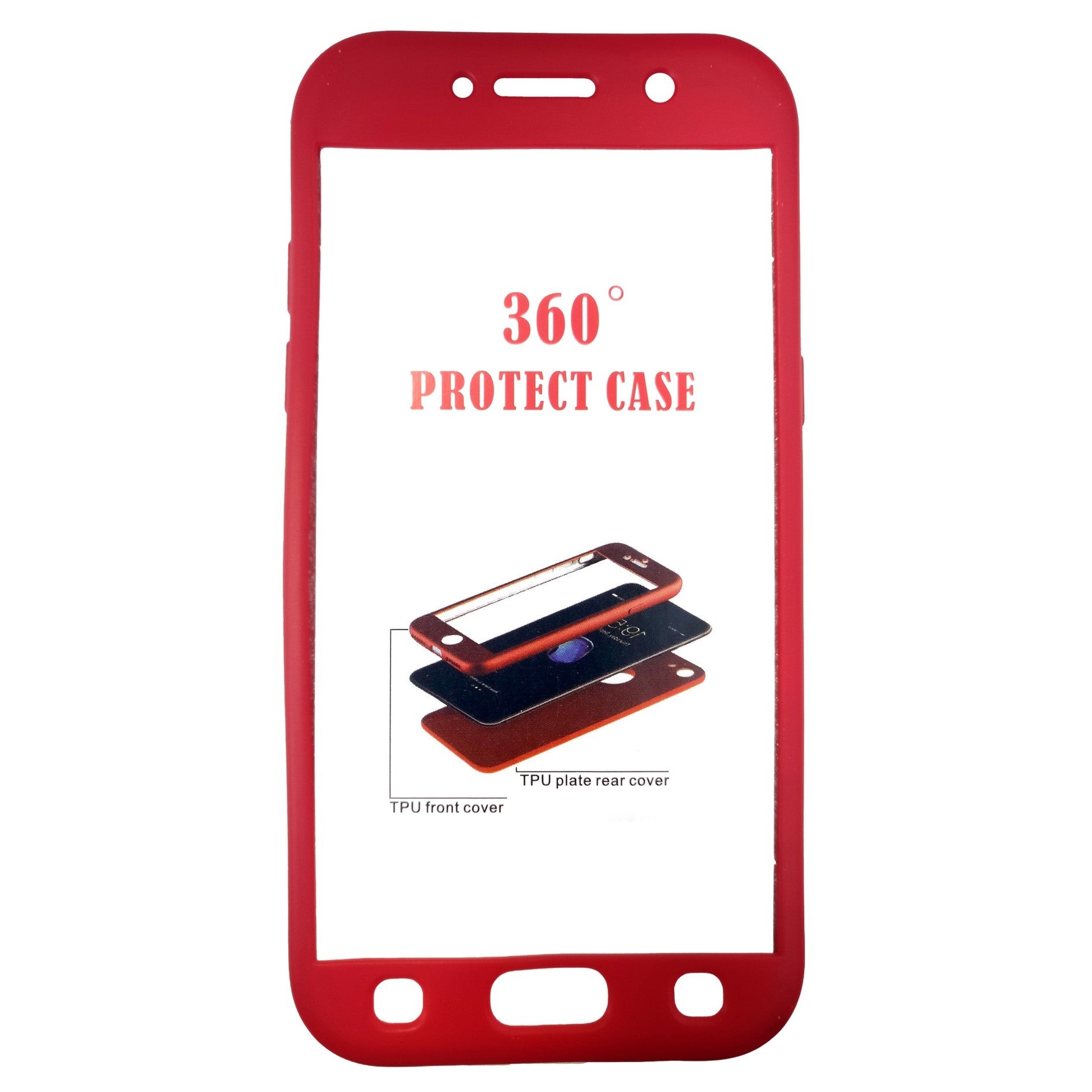 Husa Samsung Galaxy A5 2017 Full Silicone Rosu-2