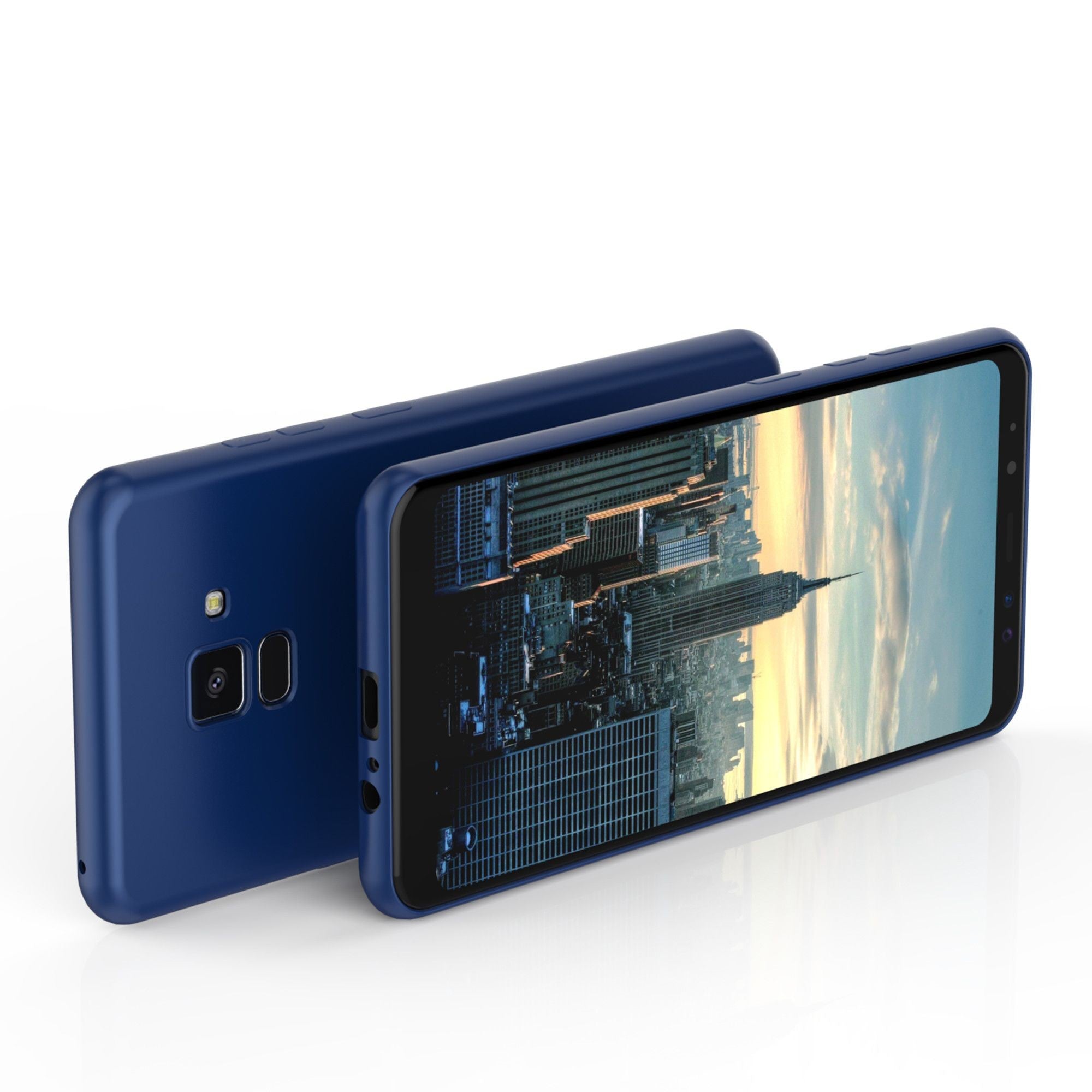 Husa Samsung Galaxy A8 2018 Luxury Case Albastru-2