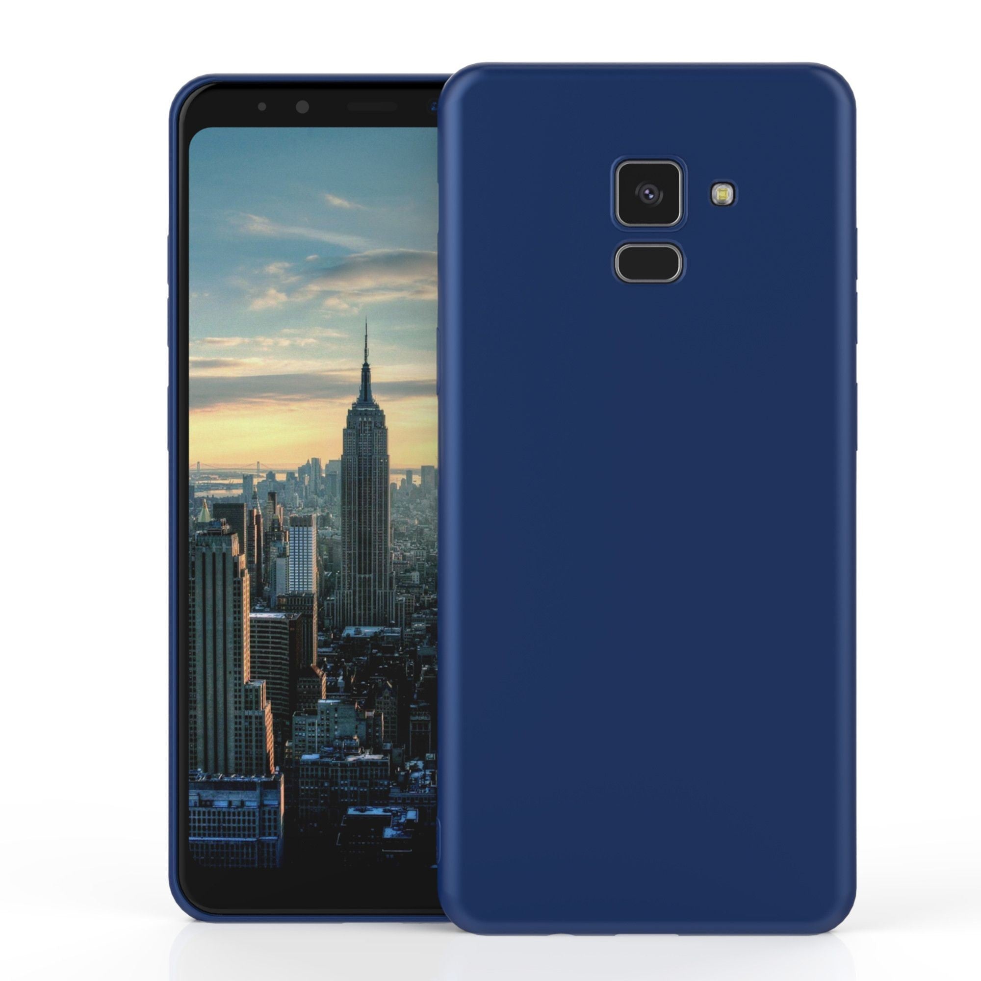 Husa Samsung Galaxy A8 2018 Luxury Case Albastru-3