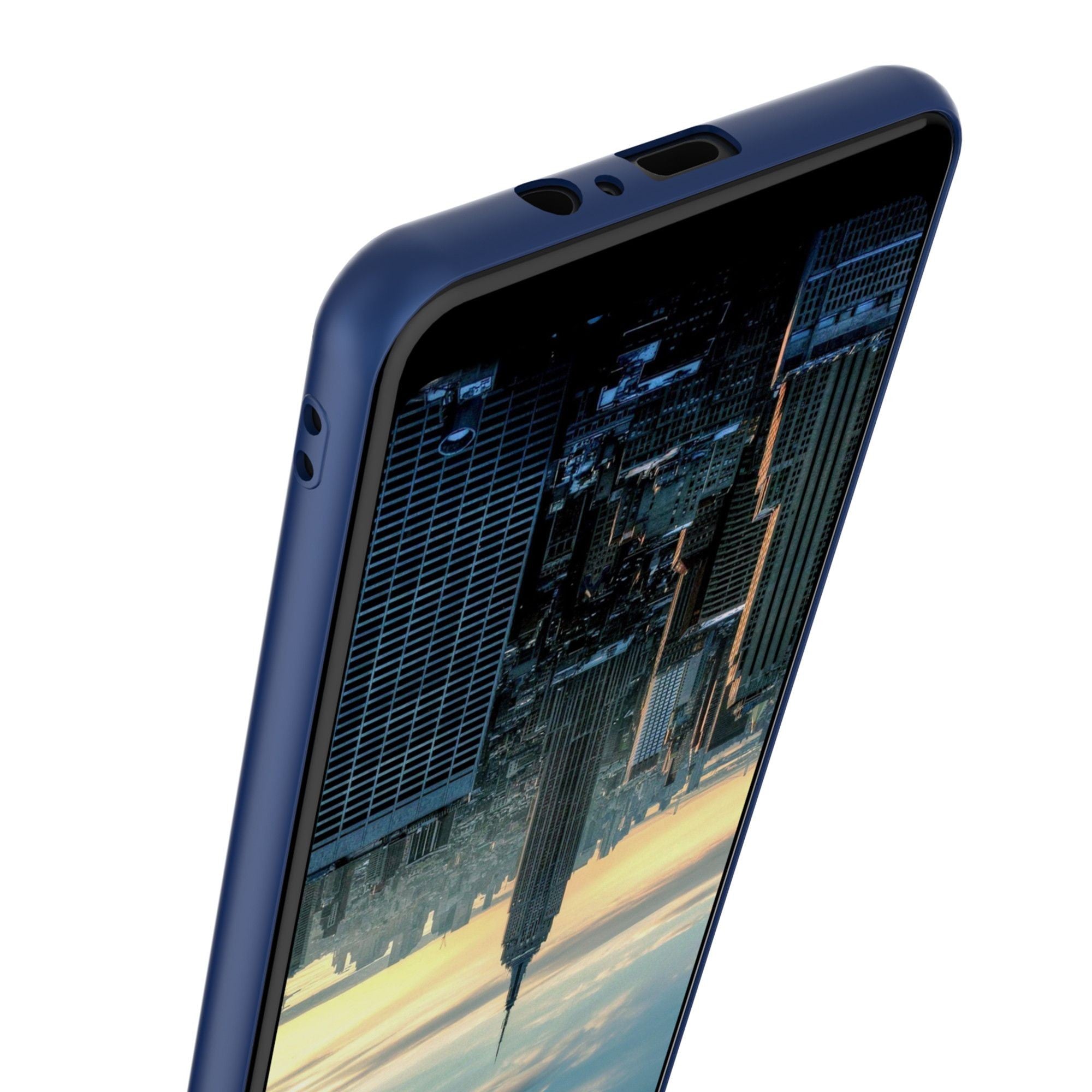 Husa Samsung Galaxy A8 2018 Luxury Case Albastru-4