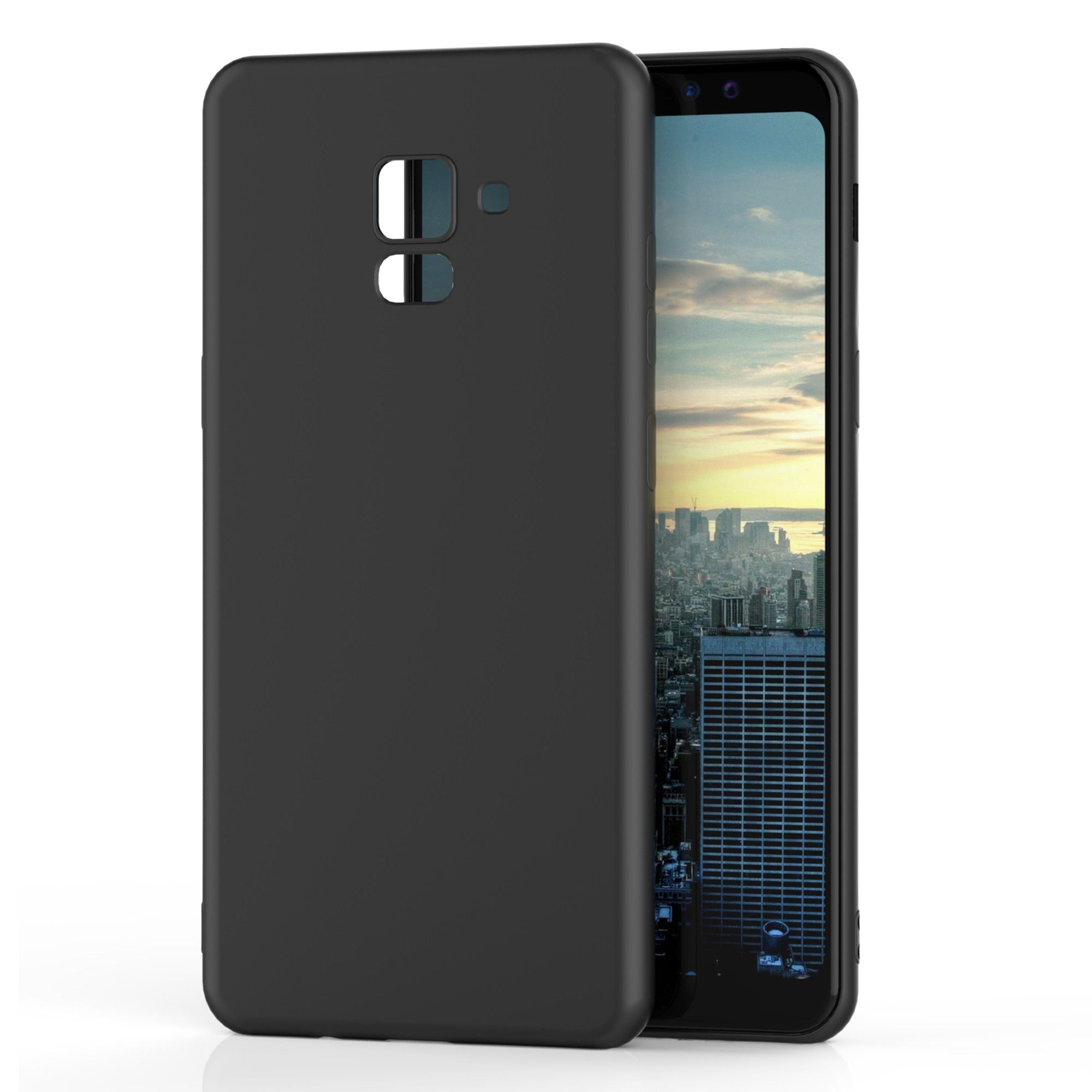 Husa Samsung Galaxy A8 2018 Luxury Case Negru-1