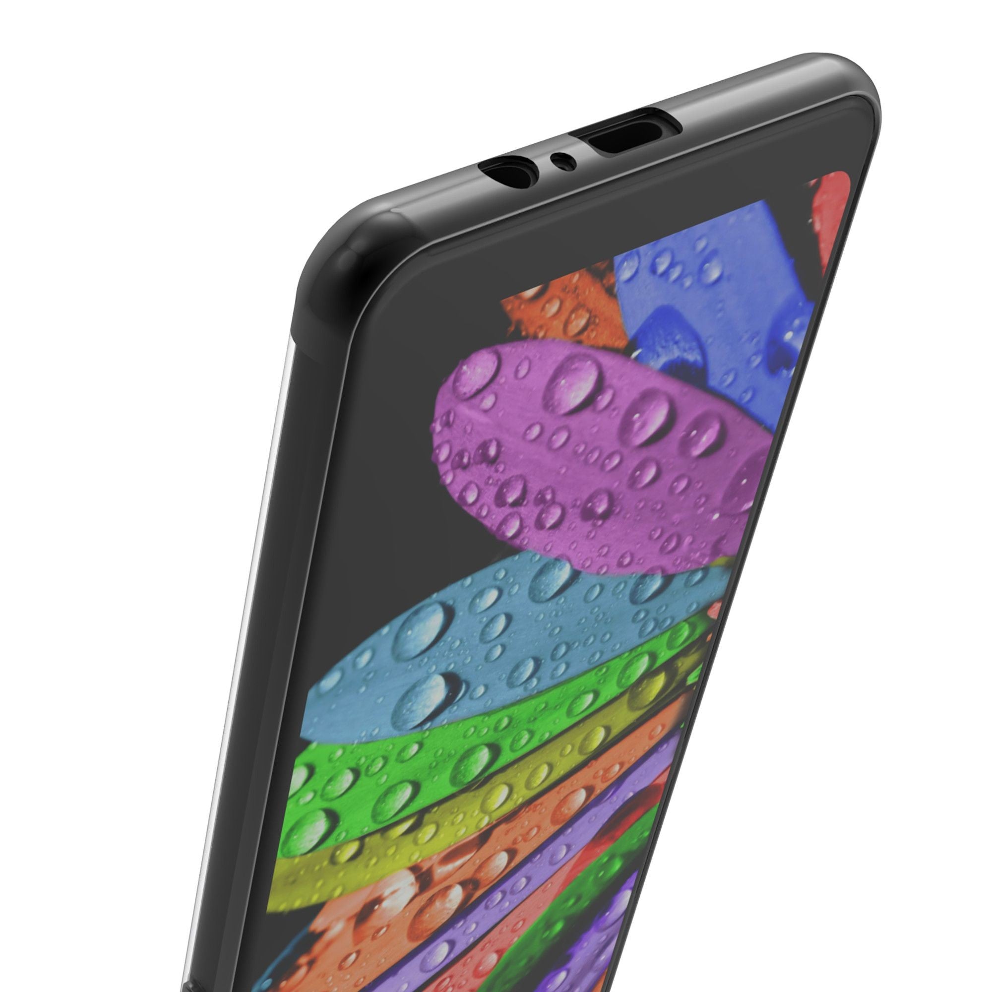 Husa Samsung Galaxy A8 2018 Transparent cu Margini Negre-5