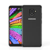 Husa Samsung Galaxy A8 2018 Transparent cu Margini Negre-0