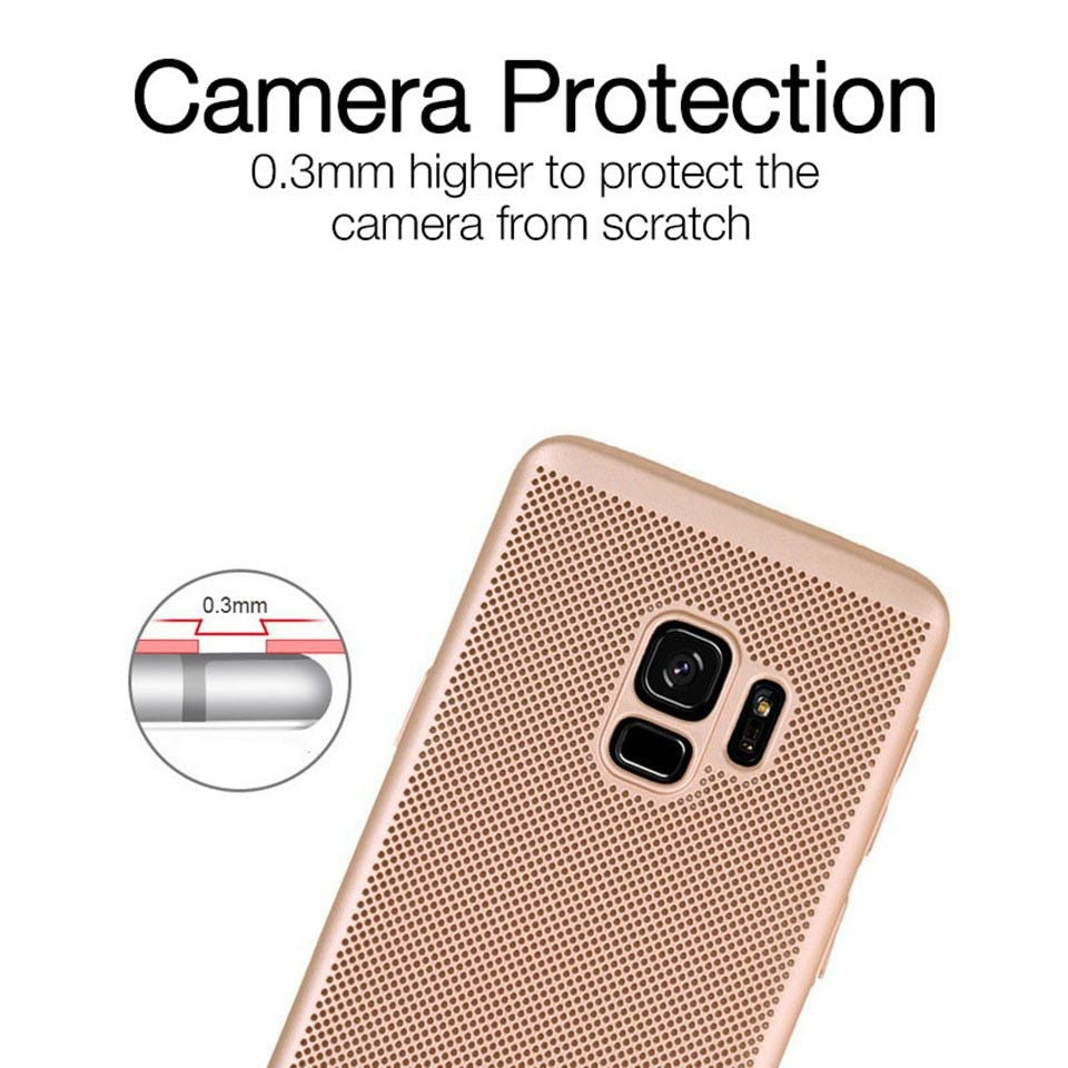 Husa Samsung Galaxy A8 2018 Ultra Slim cu aerisire Auriu-3