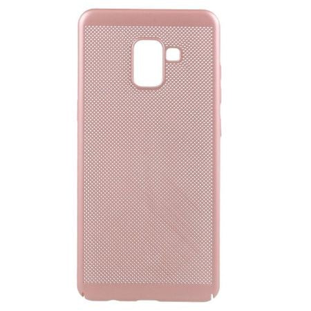 Husa Samsung Galaxy A8 2018 Ultra Slim cu aerisire Roz Auriu-0