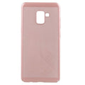 Husa Samsung Galaxy A8 2018 Ultra Slim cu aerisire Roz Auriu-0