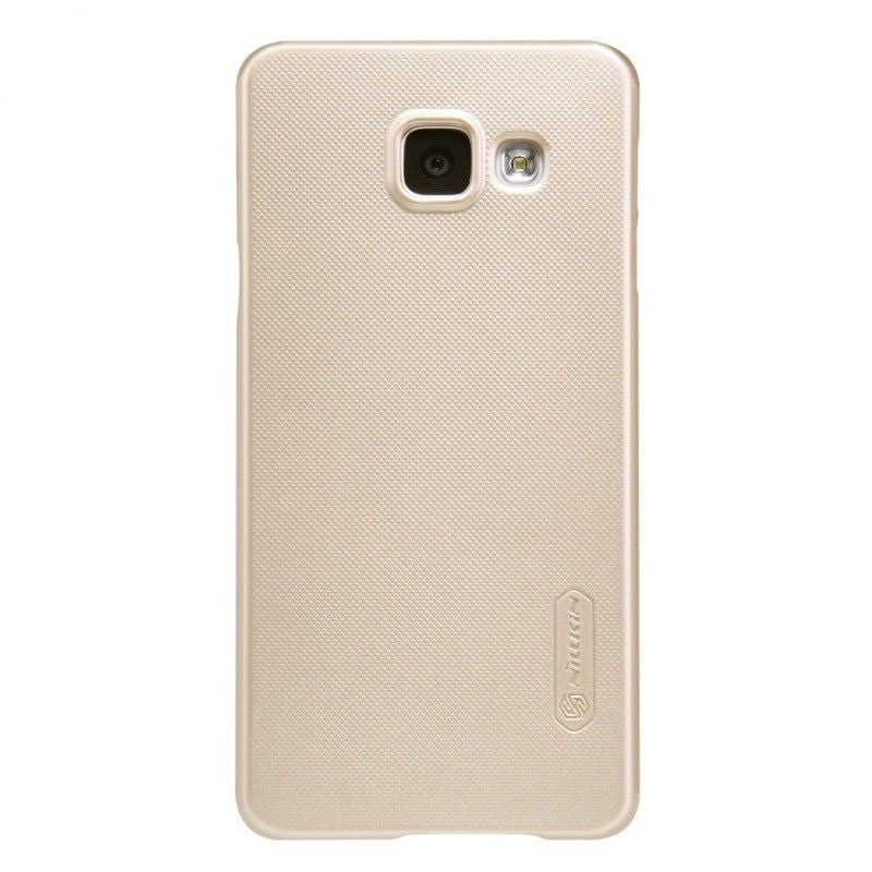 Husa Samsung Galaxy J3 2016 Nillkin Frosted Shield Auriu + Folie de protectie-2