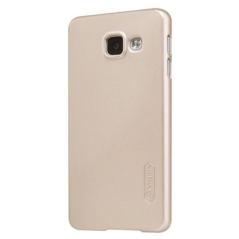 Husa Samsung Galaxy J3 2016 Nillkin Frosted Shield Auriu + Folie de protectie-3