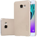 Husa Samsung Galaxy J3 2016 Nillkin Frosted Shield Auriu + Folie de protectie-0