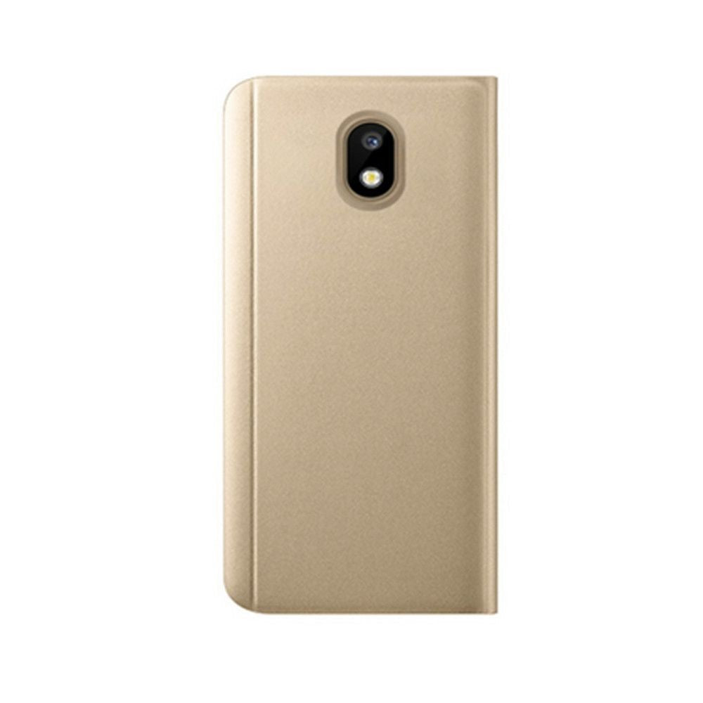 Husa Samsung Galaxy J3 2017 Flip Cover Oglinda Auriu-6