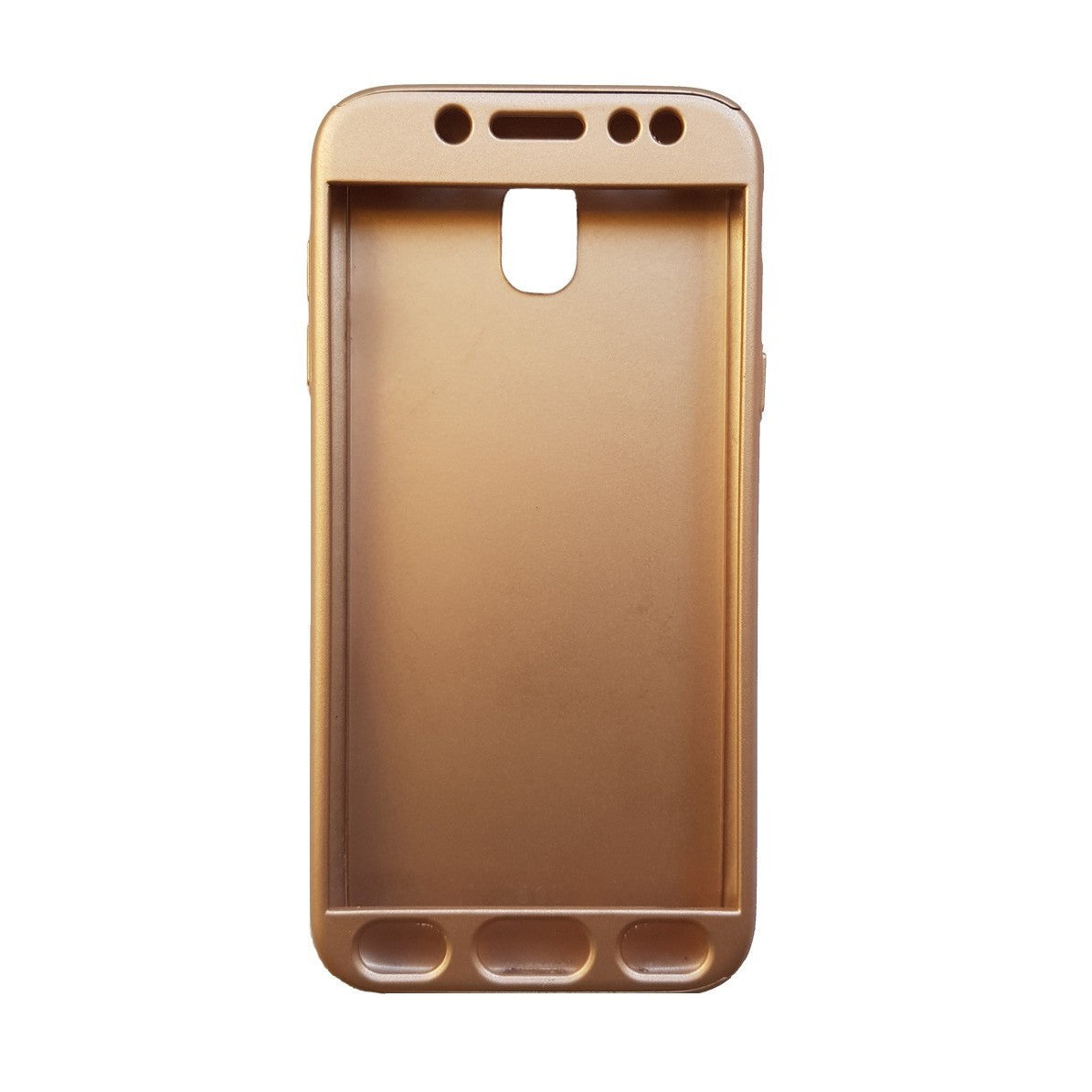 Husa Samsung Galaxy J3 2017 Full Cover 360 Auriu + Folie de protectie-3