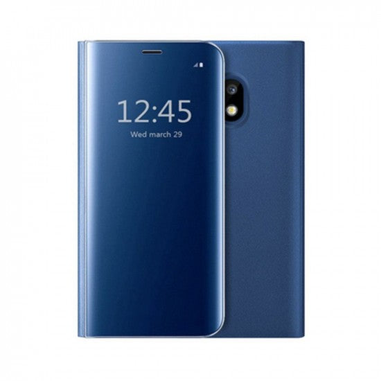 Husa Samsung Galaxy J5 2017 Flip Cover Oglinda Albastru-0