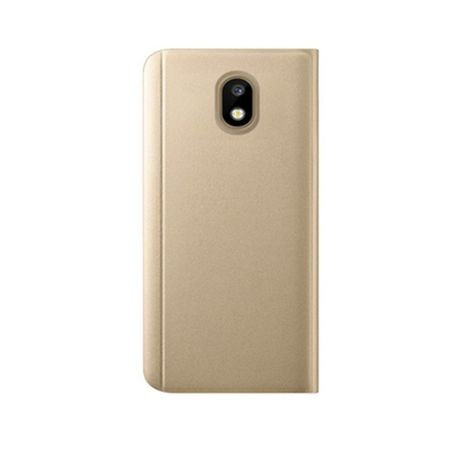 Husa Samsung Galaxy J5 2017 Flip Cover Oglinda Auriu-2