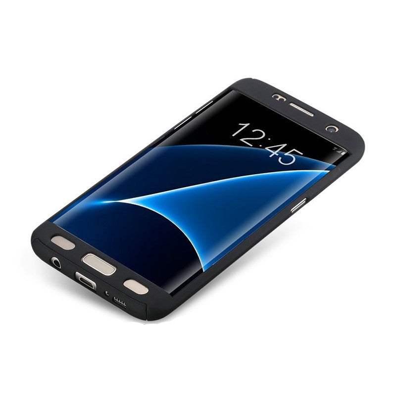Husa Samsung Galaxy J5 2017 Full Cover 360 Negru + Folie de protectie-5