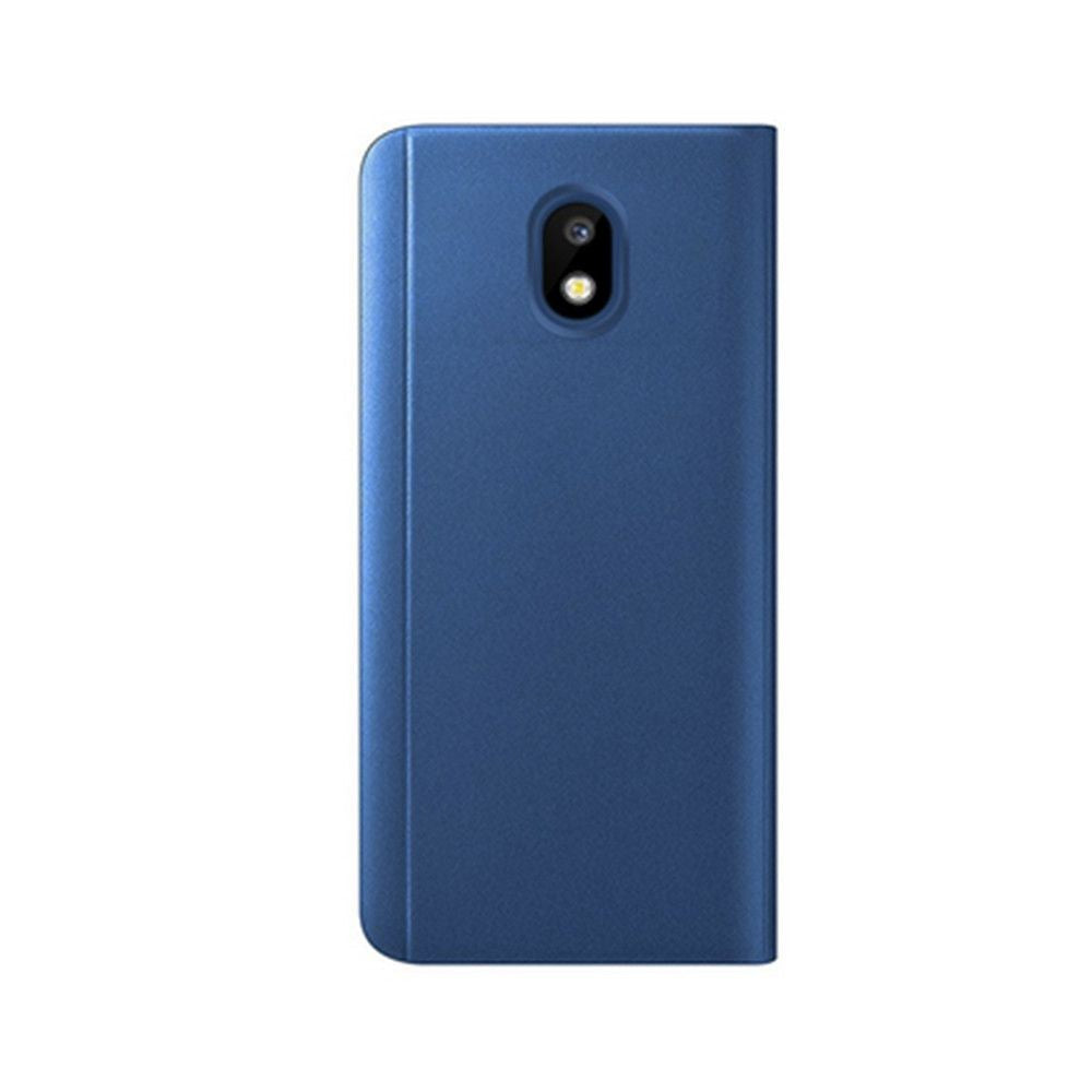 Husa Samsung Galaxy J7 2017 Flip Cover Oglinda Albastru-4
