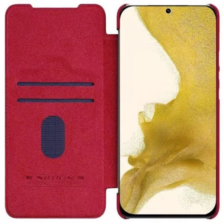 Husa Nillkin QIN Leather PRO pentru Samsung Galaxy S23 Plus, Roșu