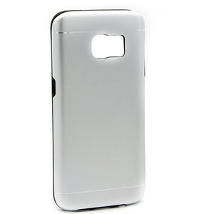 Husa Samsung Galaxy S6 Edge Motomo V2 Argintiu-0