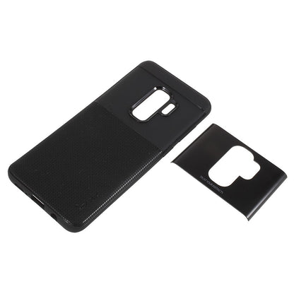 Husa Samsung Galaxy S9 Ipaky Elegant Grid Design TPU Hybrid Negru-4