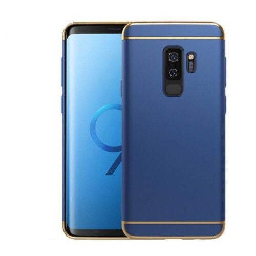 Husa Samsung Galaxy S9 Luxury Plating 3 in 1 Albastru-0