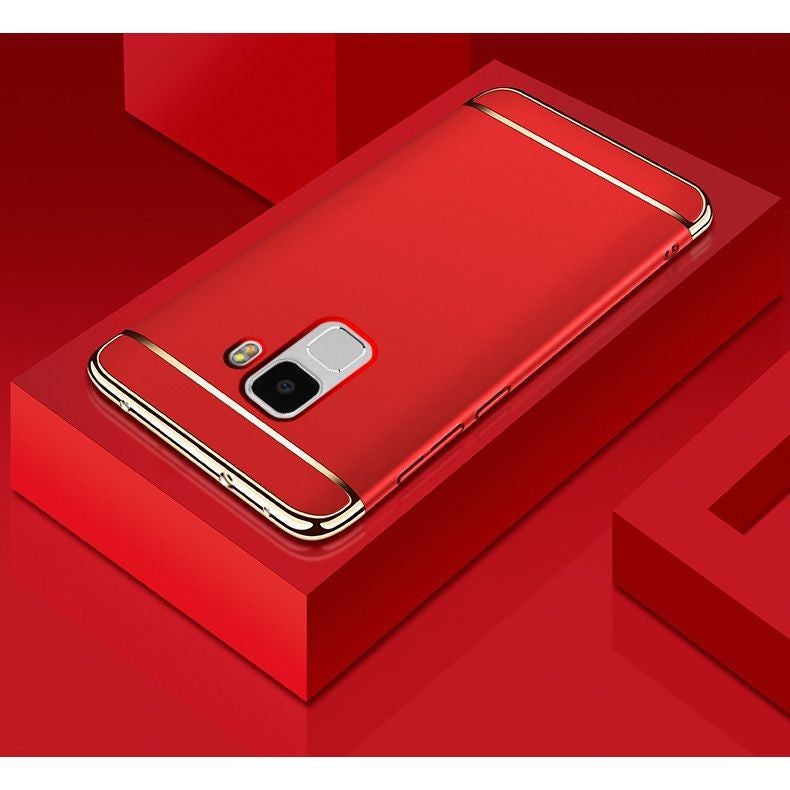 Husa Samsung Galaxy S9 Luxury Plating 3 in 1 Rosu-2