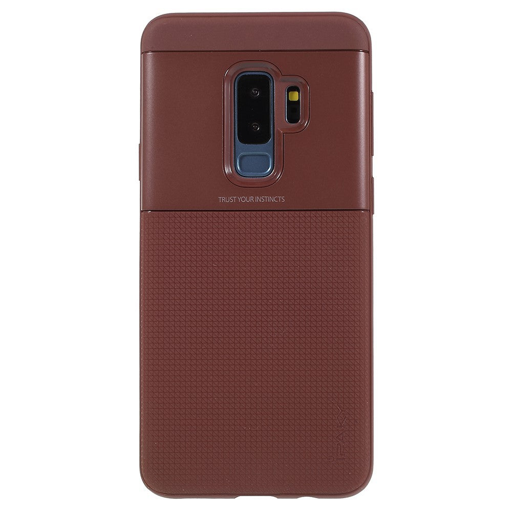 Husa Samsung Galaxy S9 Plus Ipaky Elegant Grid Design TPU Hybrid Maro-3