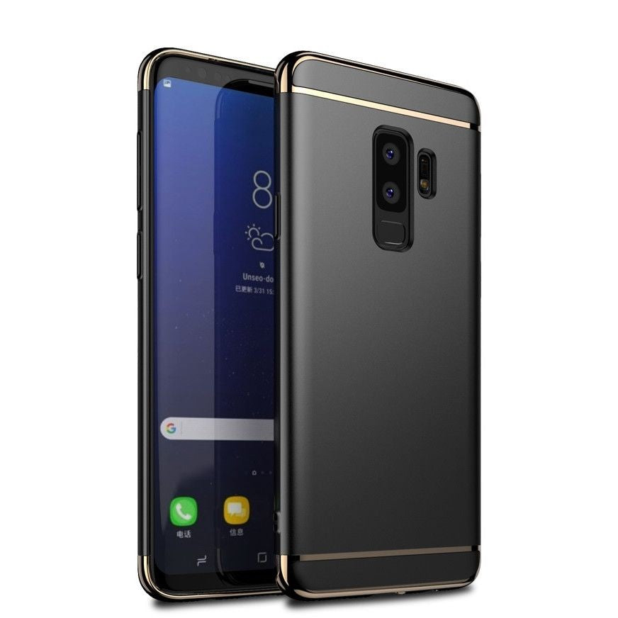 Husa Samsung Galaxy S9 Plus Luxury Plating 3 in 1 Negru-1