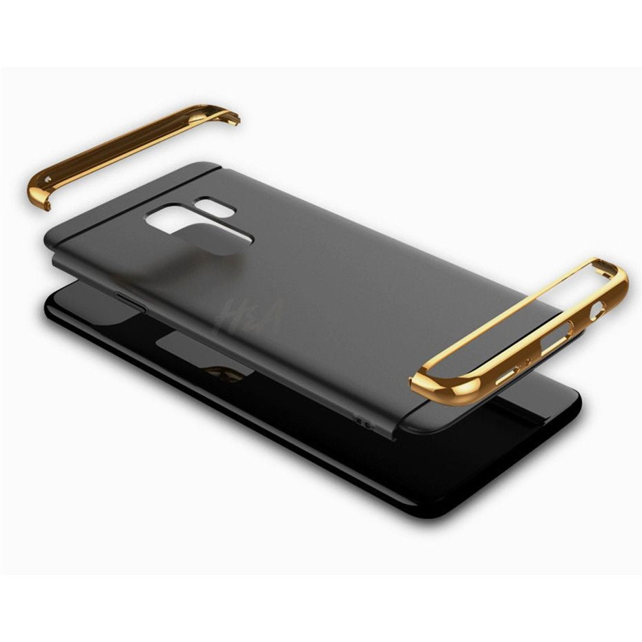 Husa Samsung Galaxy S9 Plus Luxury Plating 3 in 1 Negru-5