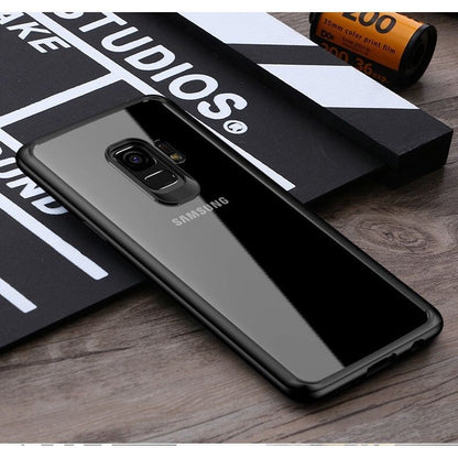 Husa Samsung Galaxy S9 Plus Tpu Transparent cu margini colorate negru-2