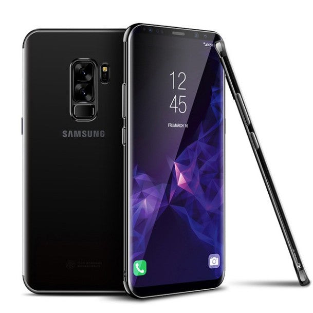 Husa Samsung Galaxy S9 Plus Transparent cu Margini Negre-2
