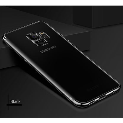 Husa Samsung Galaxy S9 Plus Transparent cu Margini Negre-3