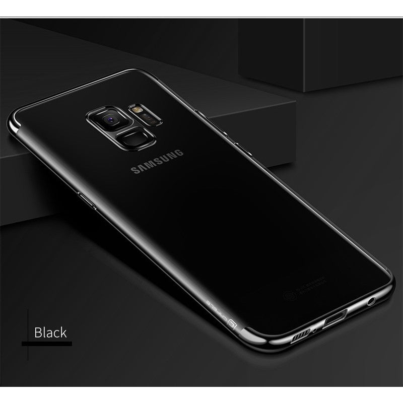 Husa Samsung Galaxy S9 Plus Transparent cu Margini Negre-3