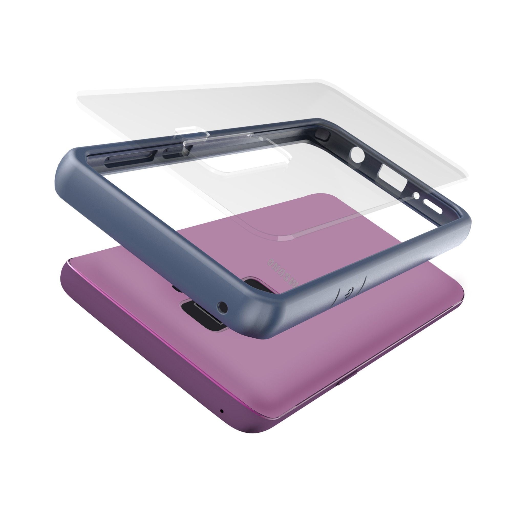 Husa Samsung Galaxy S9 shockproof acrylic Albastru-6