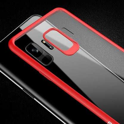 Husa Samsung Galaxy S9 Tpu Transparent cu margini colorate rosu-5
