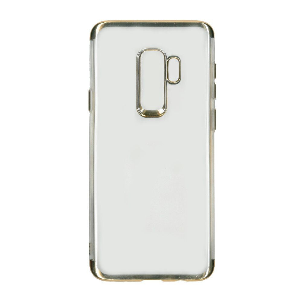 Husa Samsung Galaxy S9 Transparent cu Margini Aurii-0
