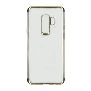 Husa Samsung Galaxy S9 Transparent cu Margini Aurii-0