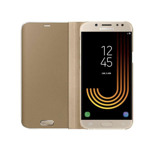 Husa protectie Flippy compatibila cu Samsung S10 Plus Flip Cover Oglinda Auriu-1