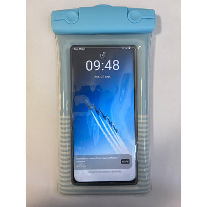 Husa subacvatica Cushion Waterproof Flippy, Snowproof, Universala, Dungata, cu Snur, pentru telefon sau documente, Bleu-3