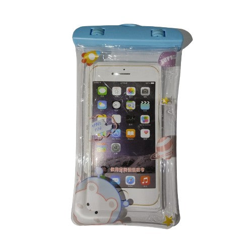 Husa subacvatica Fruity Waterproof Flippy, Snowproof, Universala, Impermeabila, cu Snur, pentru telefon sau documente, Model 1, Albastru deschis-1