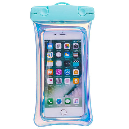 Husa subacvatica Holografica Waterproof Flippy, Snowproof, Universala, Impermeabila, cu Snur, pentru telefon sau documente, Bleu-0