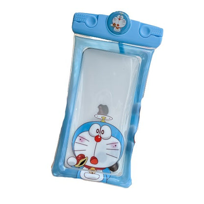Husa subacvatica Mascot Waterproof Flippy, Snowproof, Universala, cu Snur, pentru telefon sau documente, Cat, Bleu-0