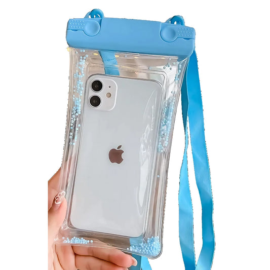 Husa subacvatica Waterproof Flippy, Snowproof, Universala, Senzoriala, cu Snur, pentru telefon sau documente, Bleu-0