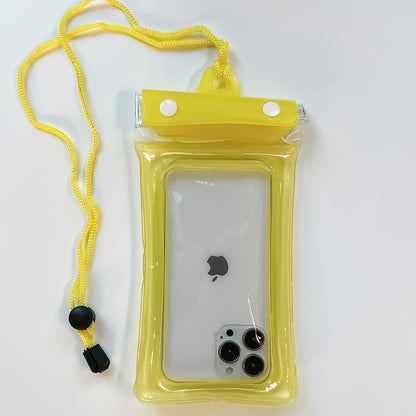 Husa subacvatica Zip Waterproof Flippy, Snowproof, Universala, Impermeabila, cu Snur, pentru telefon sau documente, Galben-4