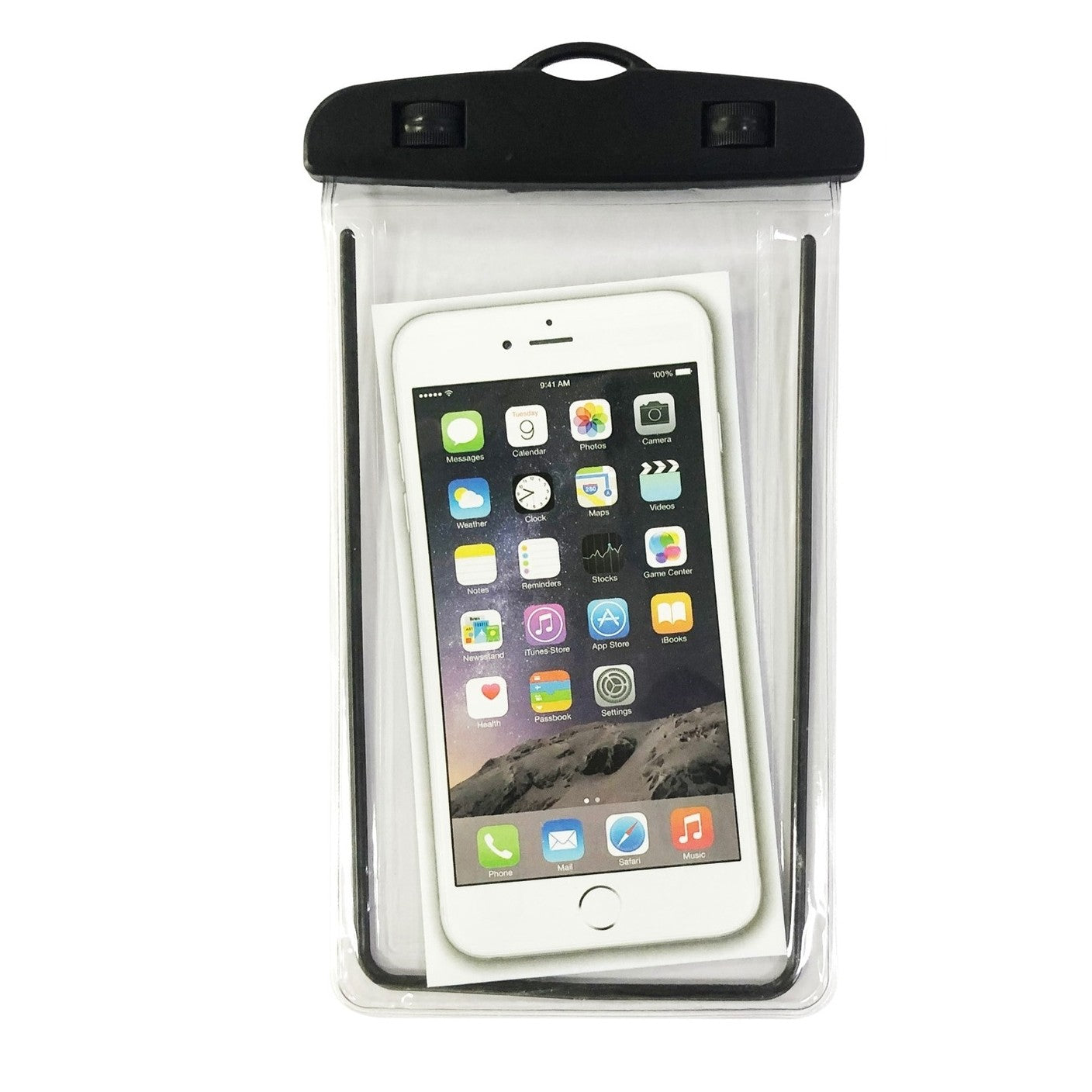 Husa subacvatica Zip Waterproof Flippy, Snowproof, Universala, Impermeabila, cu Snur, pentru telefon sau documente, Negru-1