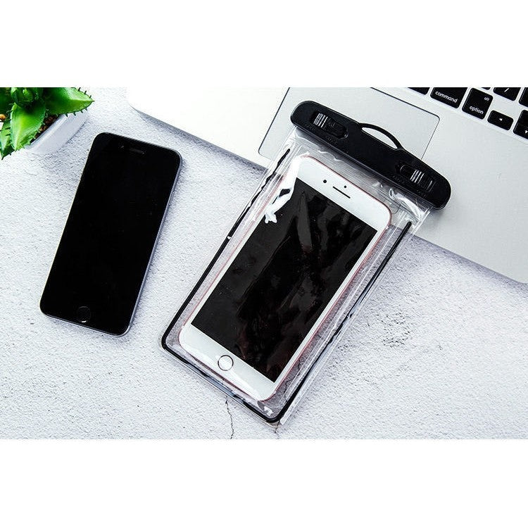 Husa subacvatica Zip Waterproof Flippy, Snowproof, Universala, Impermeabila, cu Snur, pentru telefon sau documente, Negru-2