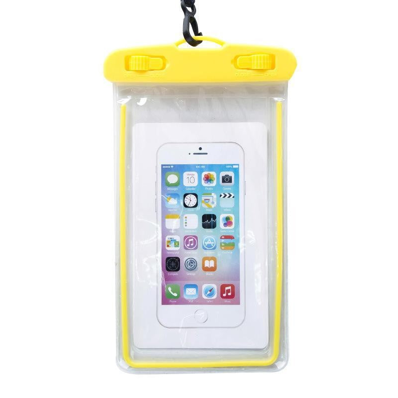 Husa subacvatica Zip Waterproof Flippy, Snowproof, Universala, Impermeabila, cu Snur, pentru telefon sau documente, Galben-0