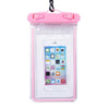Husa subacvatica Zip Waterproof Flippy, Snowproof, Universala, Impermeabila, cu Snur, pentru telefon sau documente, Roz-0